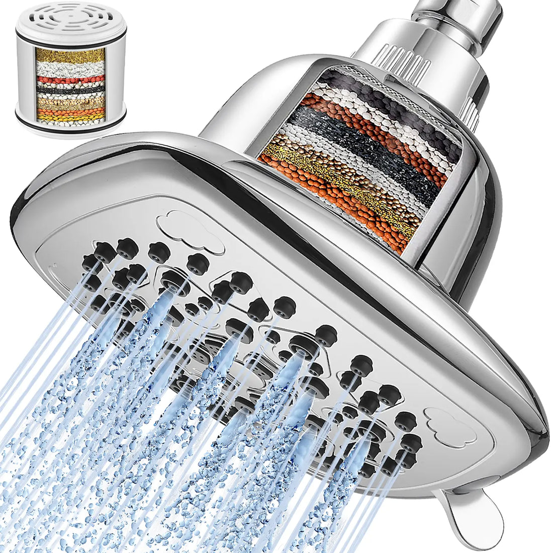 Cobbe Filtered Shower Head, 7 Modes High Pressure Shower Heads Cobbe