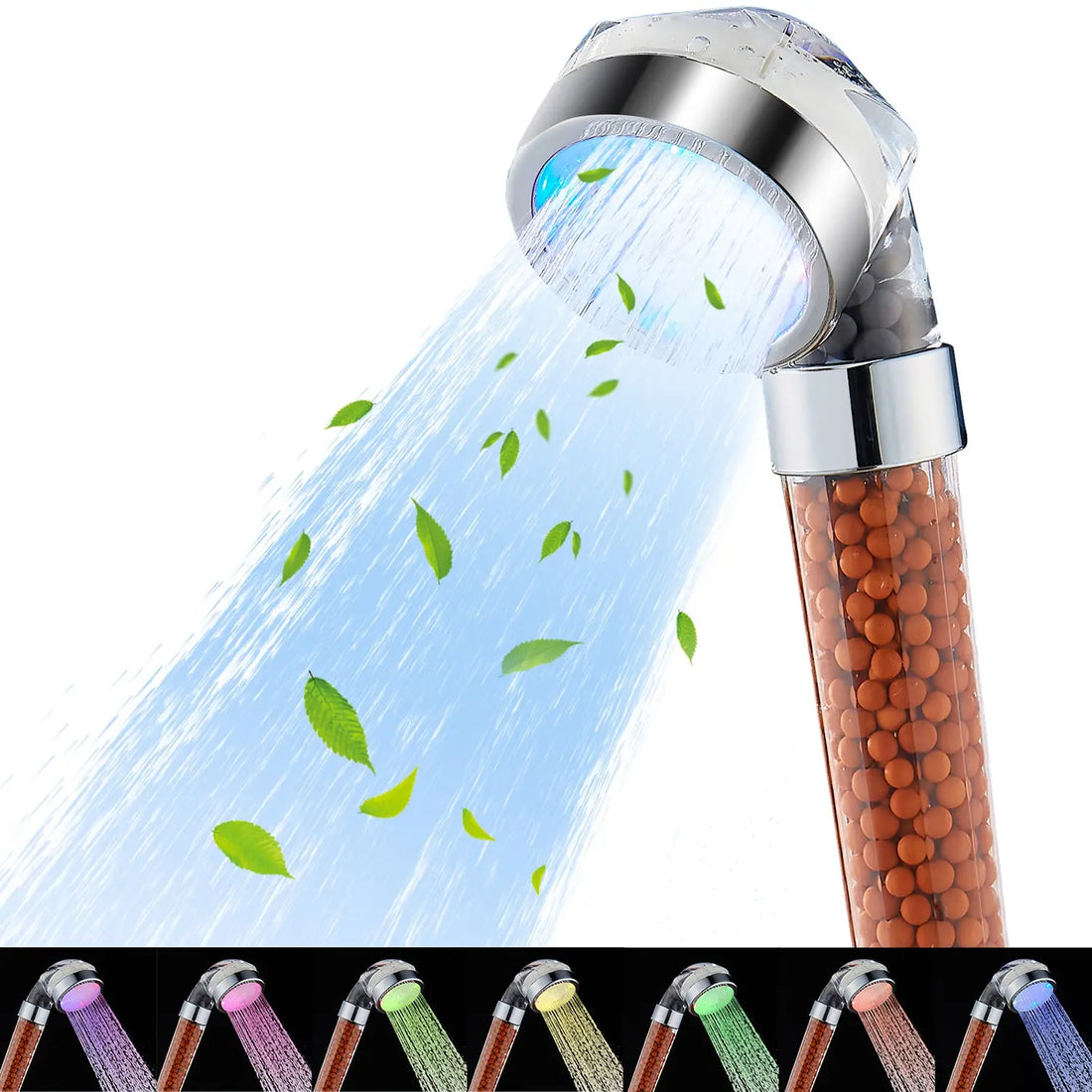 Cobbe Led Shower Head Set With 7 Colors Change Cobbe