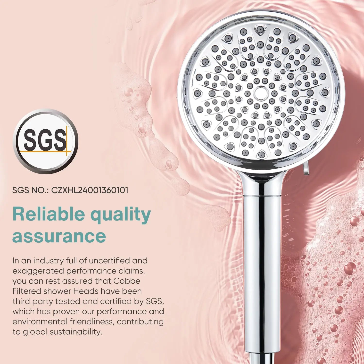 Cobbe Filtered Shower Head for Hard Water, Filters Over 99% Of Chlorine Cobbe