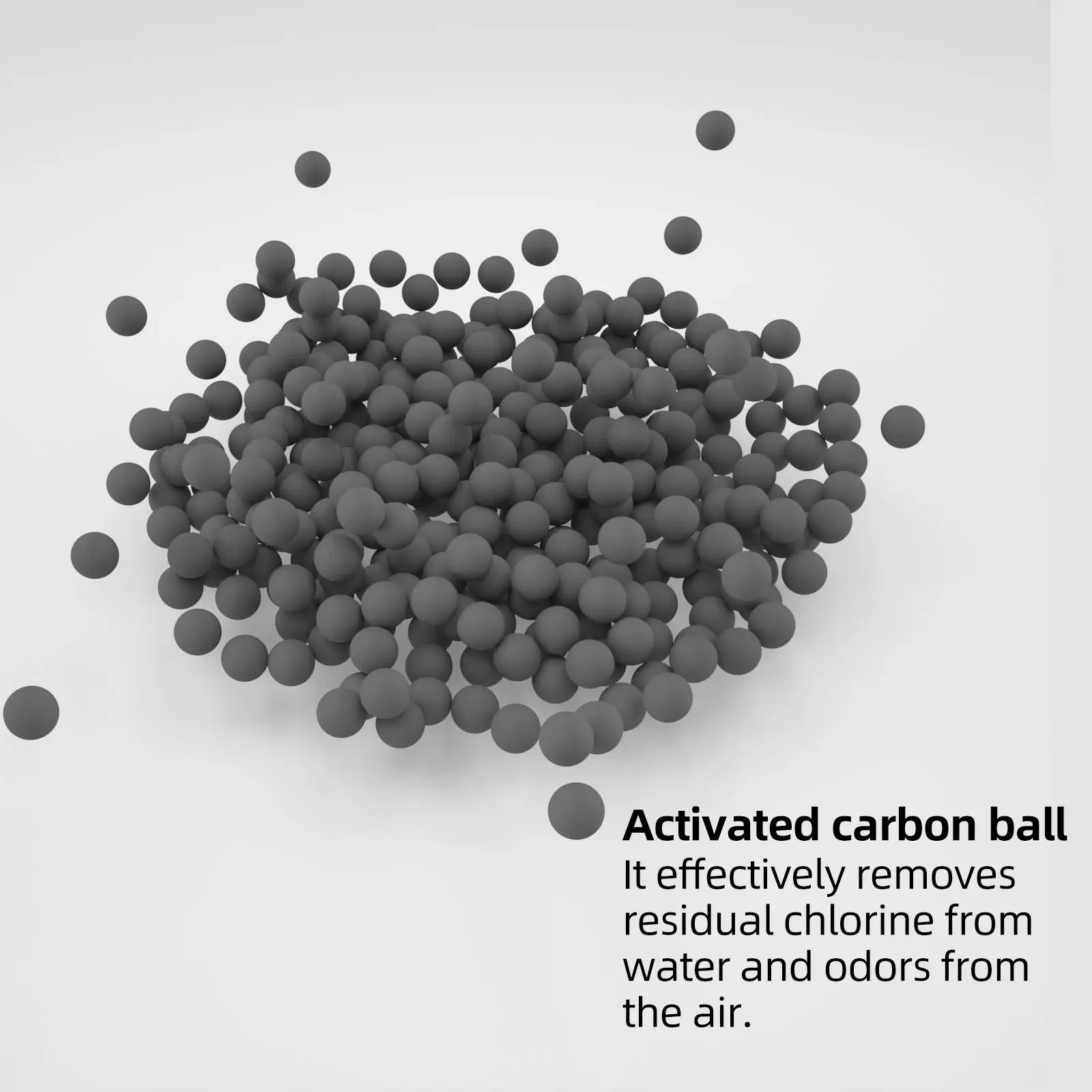 Cobbe Replacement Shower Head Beads,90g Shower Filter Stone Beads,Mineral Stone Balls for Water Filtration,for Filtered Shower Head (Orange Gray White) Cobbe