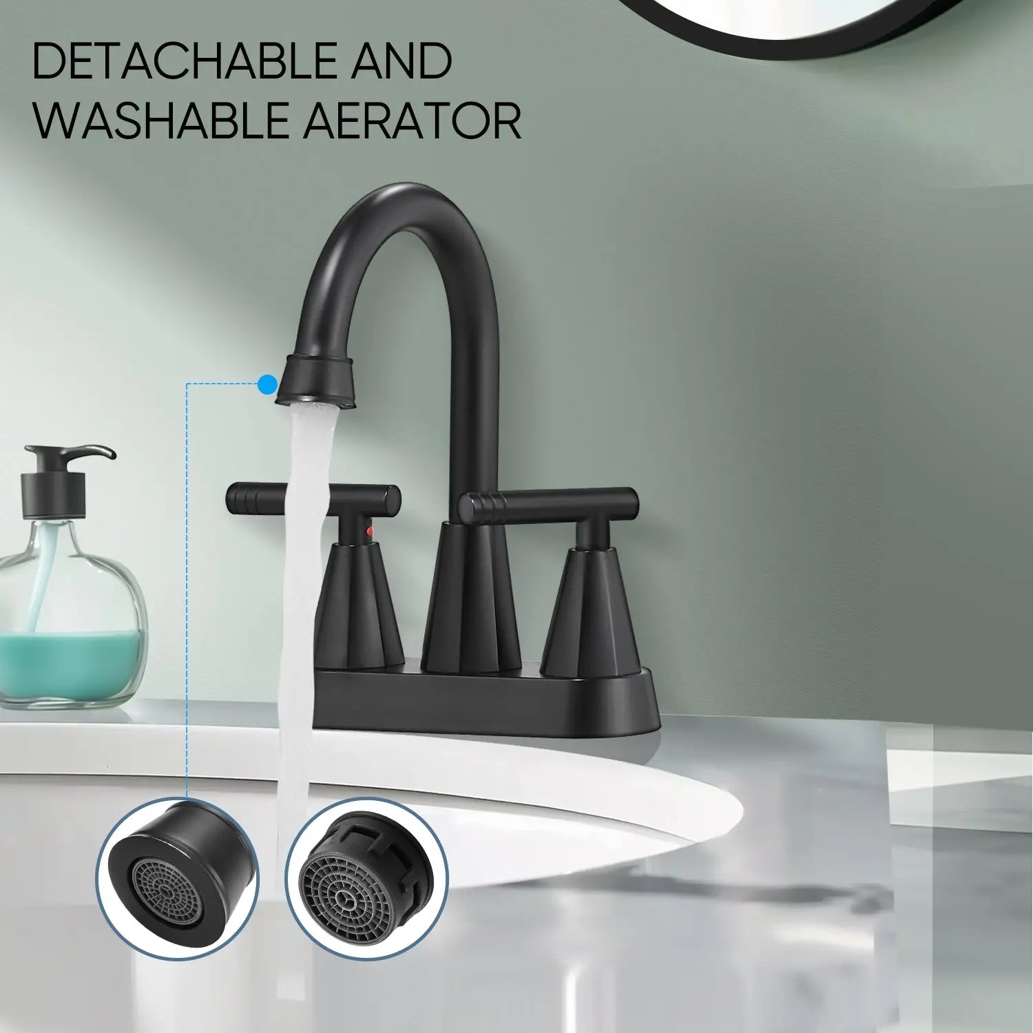 Cobbe Bathroom Faucets for Sink 3 Hole, 4 Inch with Pop Up Drain Cobbe