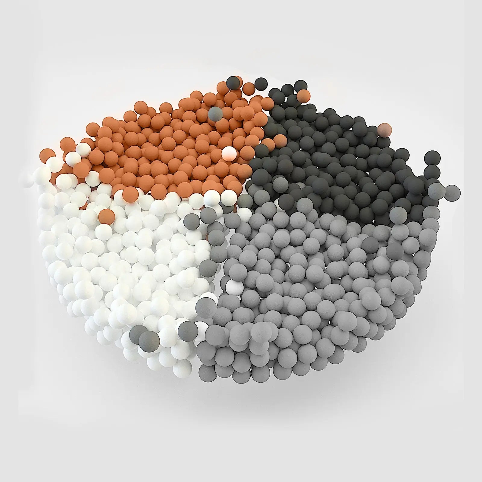 Cobbe Replacement Shower Head Beads,90g Shower Filter Stone Beads,Mineral Stone Balls for Water Filtration,for Filtered Shower Head (Orange Gray White) Cobbe