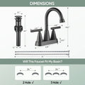 Cobbe Bathroom Faucets for Sink 3 Hole, 4 Inch with Pop Up Drain Cobbe