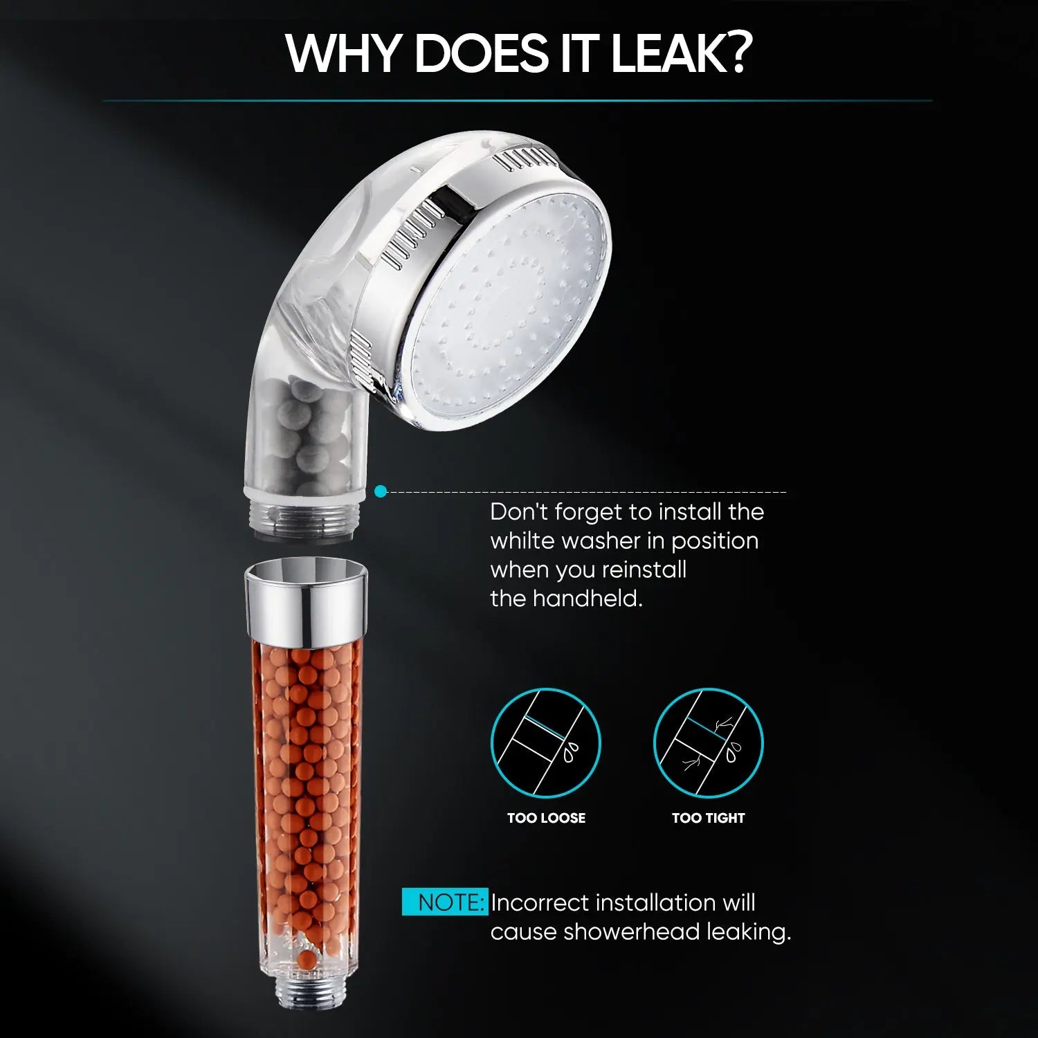 Cobbe LED Shower Head with Temperature Sensor Cobbe