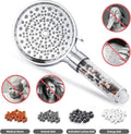 Cobbe Replacement Shower Head Beads,90g Shower Filter Stone Beads,Mineral Stone Balls for Water Filtration,for Filtered Shower Head (Orange Gray White) Cobbe