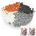 Cobbe Replacement Shower Head Beads,90g Shower Filter Stone Beads,Mineral Stone Balls for Water Filtration,for Filtered Shower Head (Orange Gray White) Cobbe