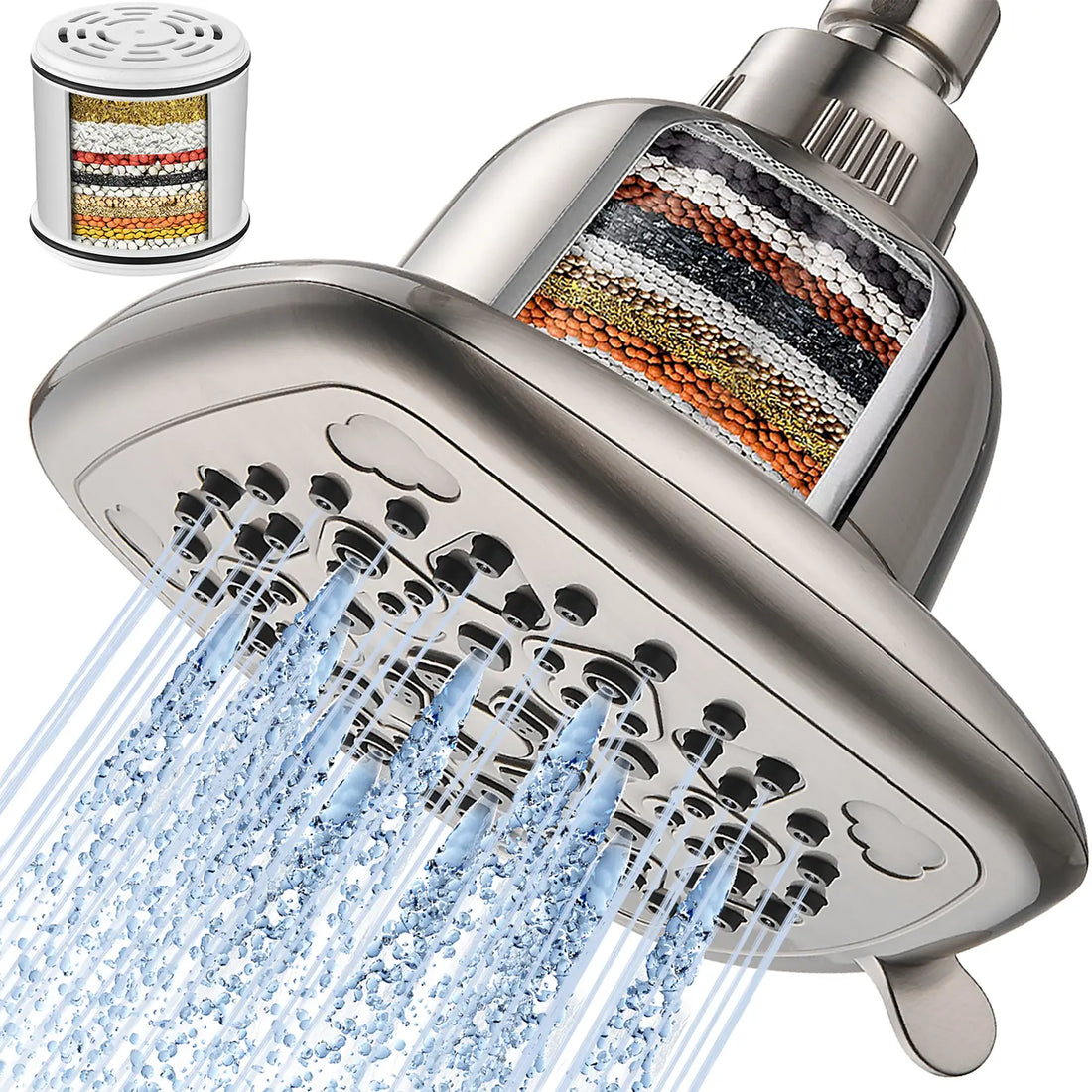 Cobbe Filtered Shower Head, 7 Modes High Pressure Shower Heads Cobbe