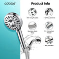 Cobbe Filtered Handheld Showerhead with 9 Spray Modes - Hard Water Filter Removes Chlorine & Impurities Cobbe