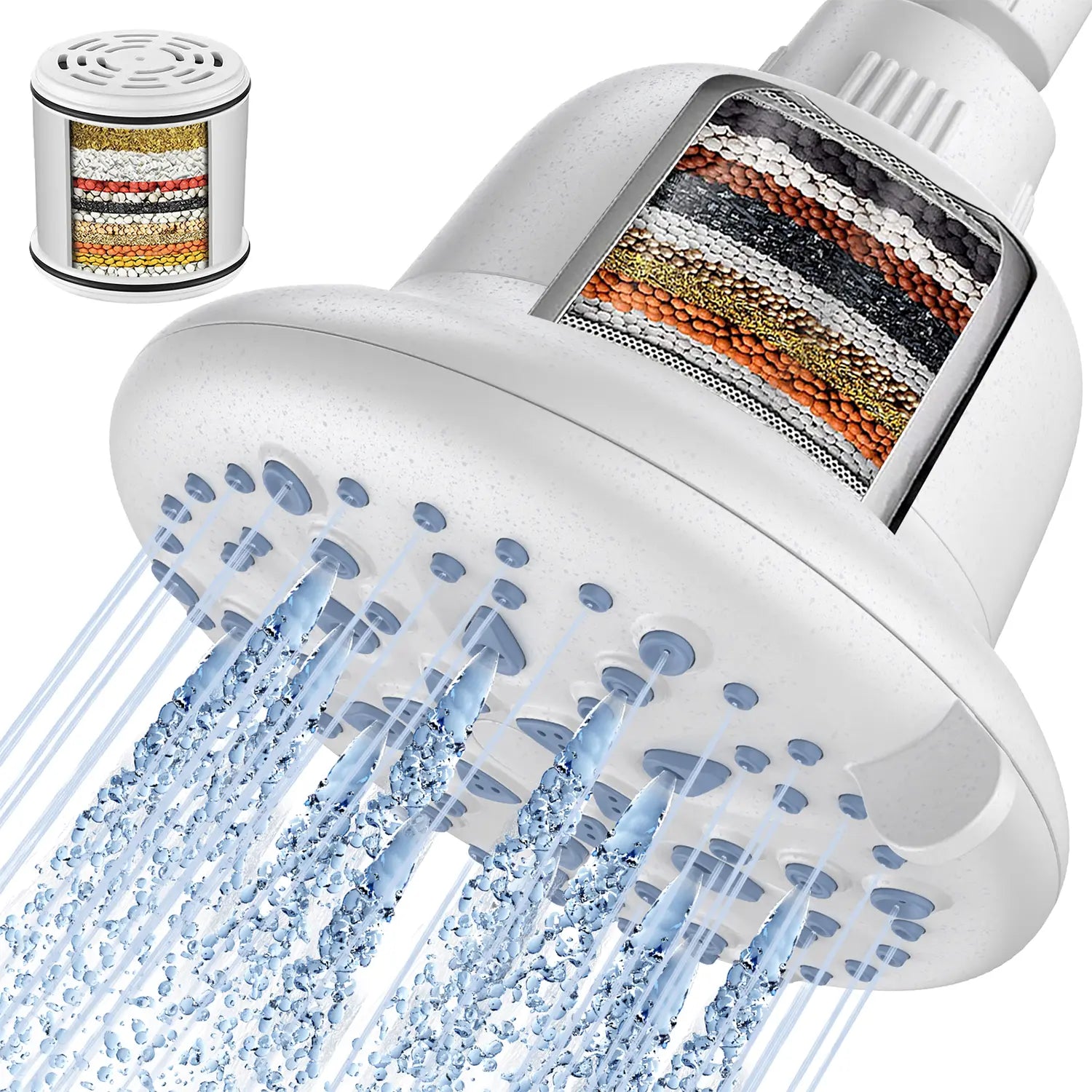 Cobbe Filtered Shower Head, 7 Modes High Pressure Shower Heads Cobbe