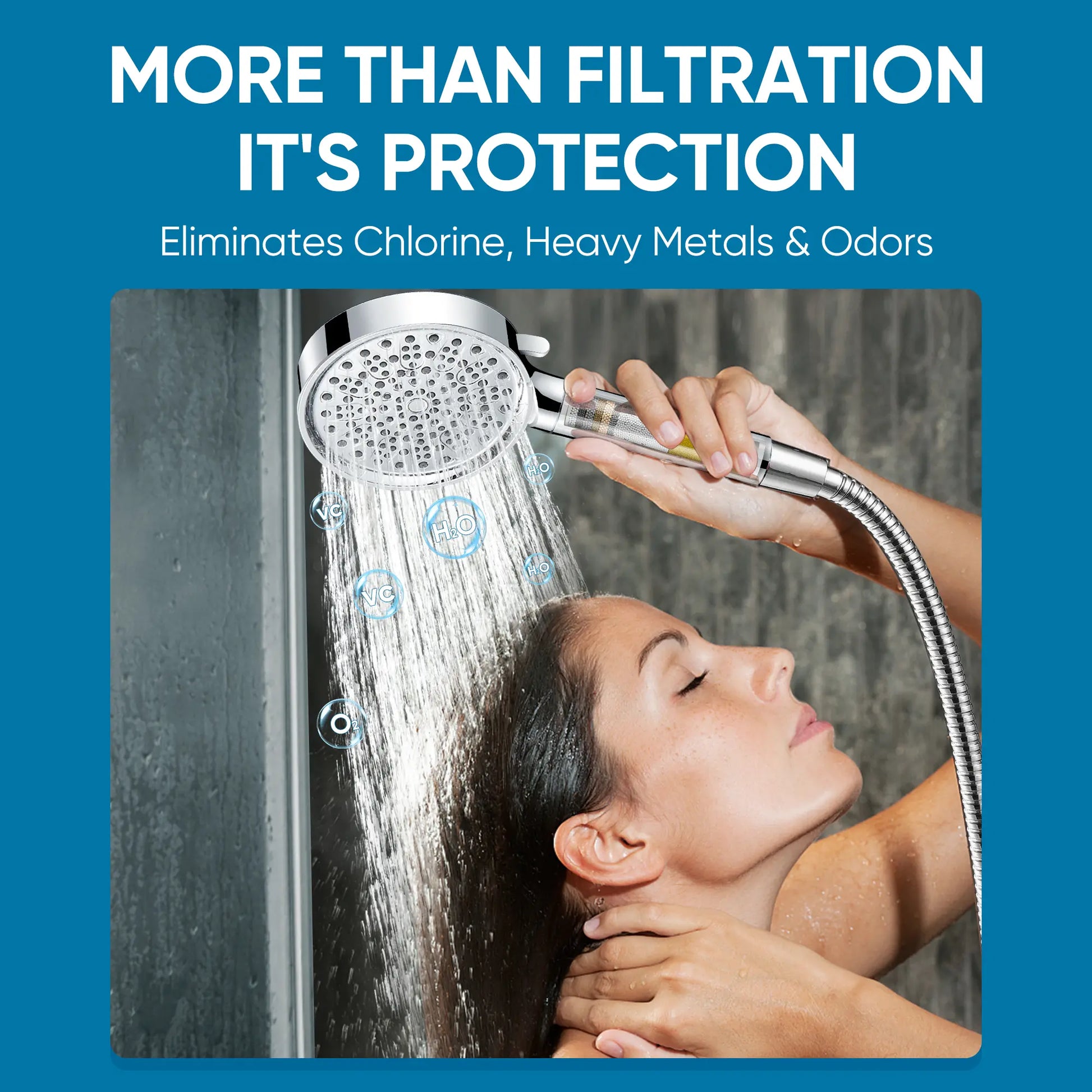 Cobbe High Pressure 6 Spray Mode Filtered Shower Head with Handheld - Remove Chlorine - Reduces Dry Itchy Skin Cobbe