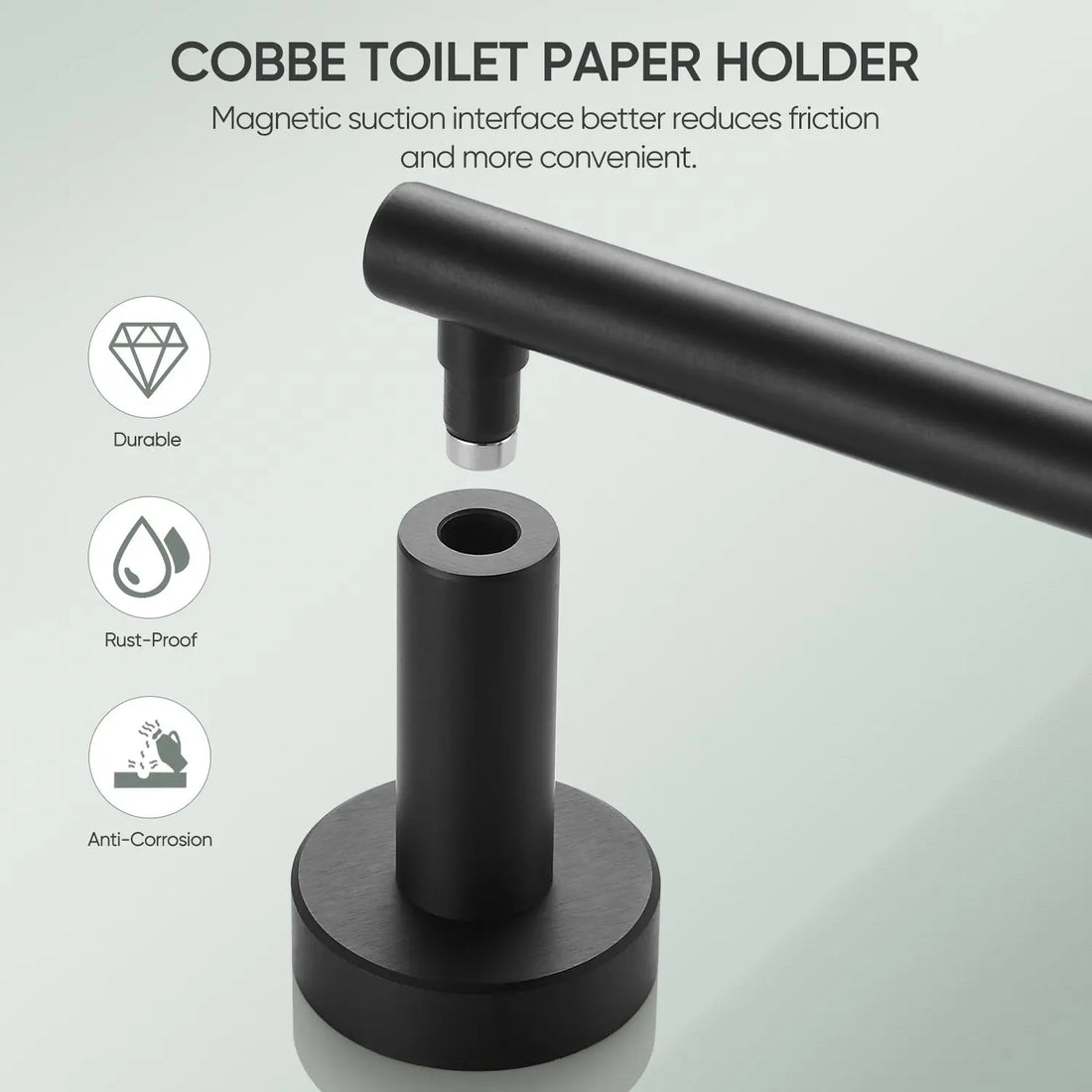 Cobbe Magnetic Suction Bathroom Toilet Paper Holder Cobbe