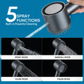 Cobbe Ion Drops Filtered Shower Head - High Pressure, 4+1 Spray Modes with Power Wash for Hard Water, Removes Chlorine Cobbe
