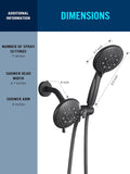 Cobbe 48-Setting High Pressure 3-Way Shower Head Combo, Hand Held Shower & Rain Shower Separately or Together, 4.7