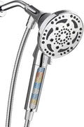 Cobbe Filtered Shower Head with handheld, High Pressure 7-mode Showerhead Hose, Bracket, Water Softener Filters Beads for Hard Remove Chlorine and Harmful Substance, Black, U.S. Patents Cobbe