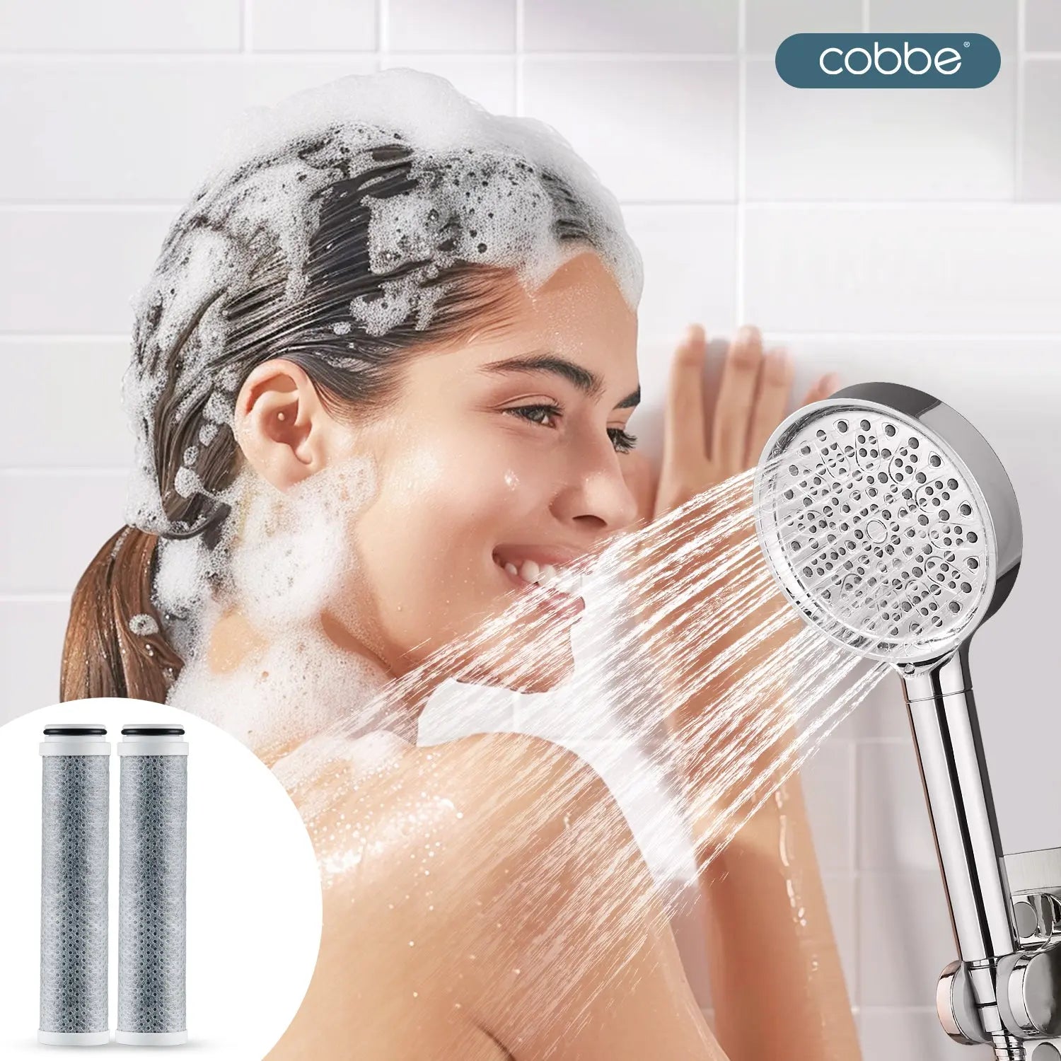 Cobbe Shower Head Filter Replacement, 2.0 Carbon Shower Head Filter System Cobbe
