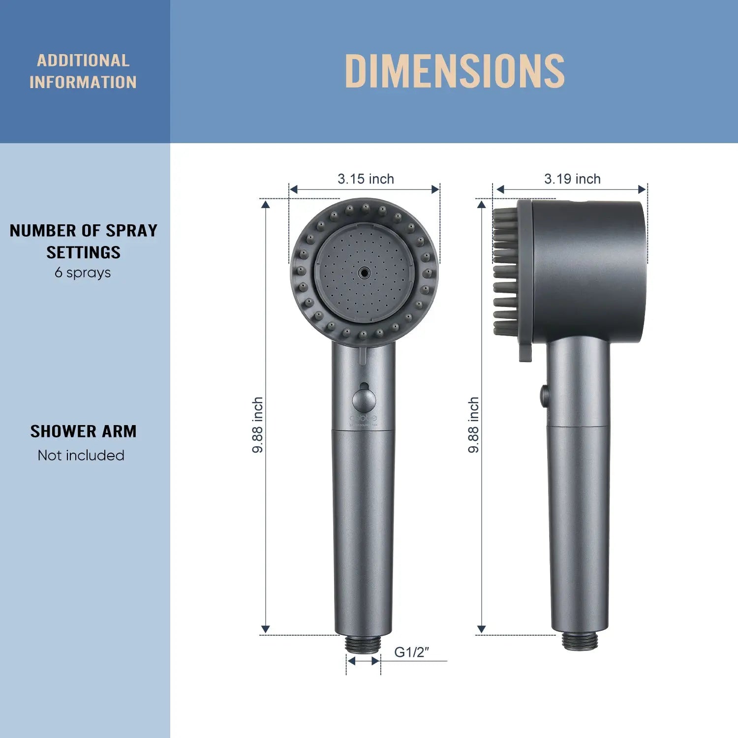 Cobbe DS Filtered Shower Head Cobbe