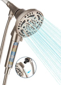 Cobbe Filtered Shower Head with handheld, High Pressure 7-mode Showerhead Hose, Bracket, Water Softener Filters Beads for Hard Remove Chlorine and Harmful Substance, Black, U.S. Patents Cobbe