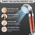 Cobbe Filtered LED Shower Head with Handheld, Color Changing, High Pressure Shower Head with Filter, Water Saving Spray Handheld Showerheads with Hose and Base for Dry Skin & Hair Cobbe