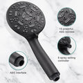 Cobbe 8 Functions Shower Head with handheld, High Pressure Shower Head Set with Hose Adjustable Bracket Rubber Washers (Matte Black) Cobbe