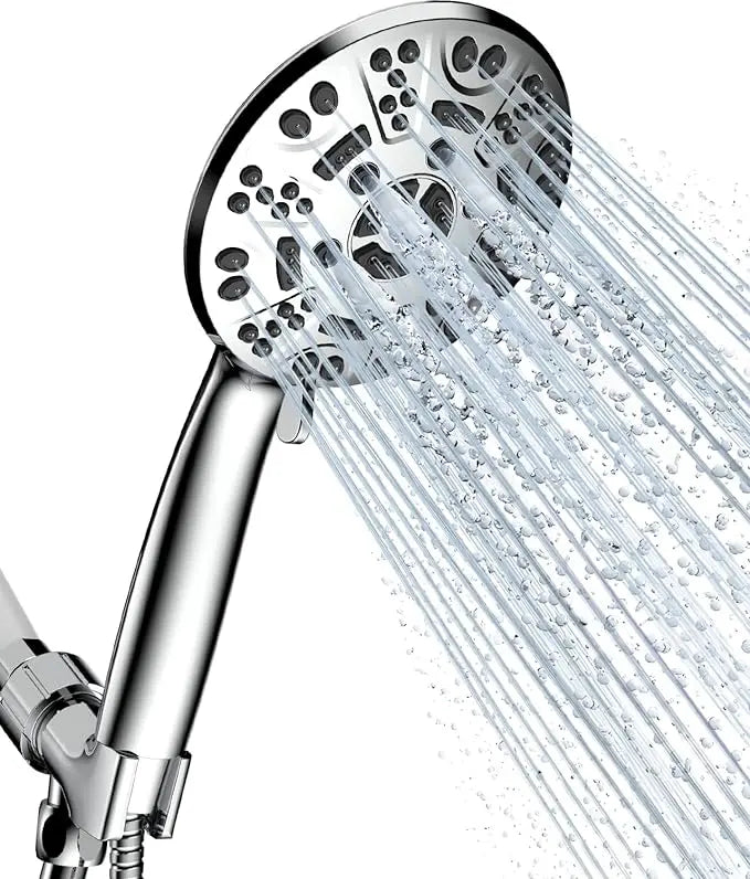 Cobbe 8 Functions Shower Head with handheld, High Pressure Shower Head Set with Hose Adjustable Bracket Rubber Washers (Matte Black) Cobbe