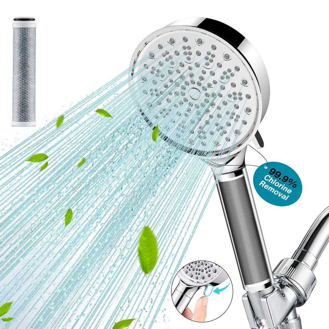 Cobbe Filtered Shower Head for Hard Water, Filters Over 99% Of Chlorine Cobbe