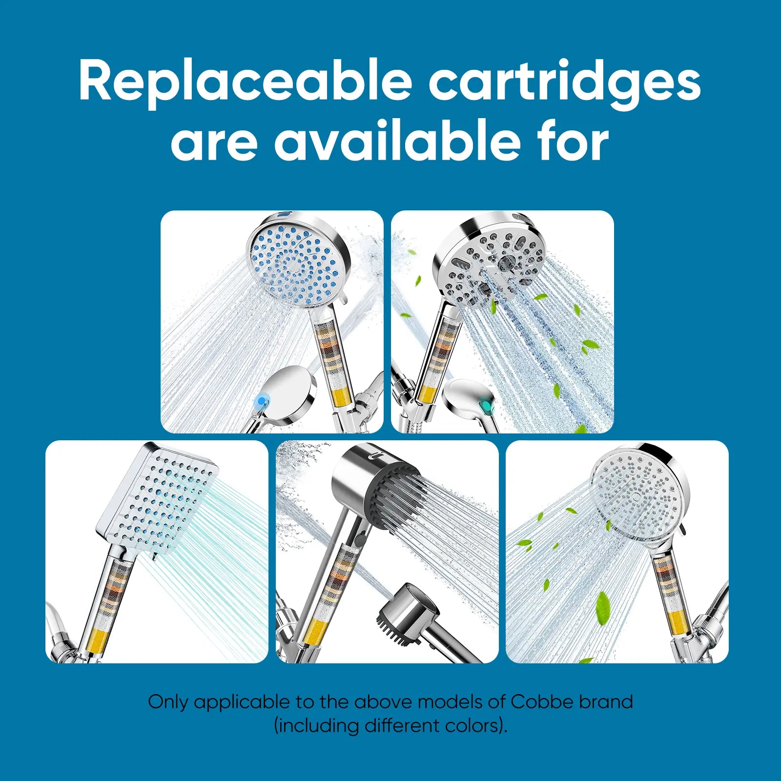 Cobbe CF1101 Shower Head Filter Replacement (Cobbe Handheld Showerhead Compatible) Cobbe