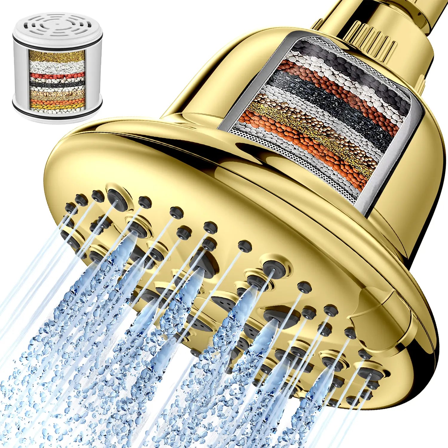 Cobbe Filtered Shower Head, 7 Modes High Pressure Shower Heads Cobbe